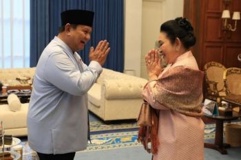 Momen hangat Prabowo berlebaran bersama Titiek Soeharto dan Didit