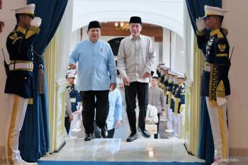 Prabowo halalbihalal dengan Jokowi di Istana