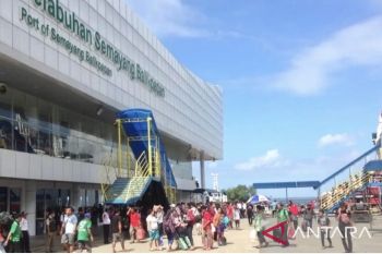 Ribuan penumpang padati Pelabuhan Balikpapan dalam arus balik