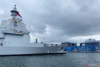 KRI Prabu Siliwangi-321 bersandar di Jakarta usai berlayar dari Italia