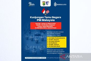 Polisi lakukan rekayasa lalu lintas saat kedatangan PM Malaysia