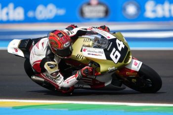 Mario Aji tertinggal ke posisi 25 usai tabrakan di latihan Moto2 AS