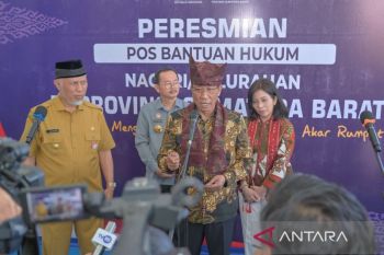 Gubernur bersama Menkum resmikan 1.265 posbankum di Sumbar