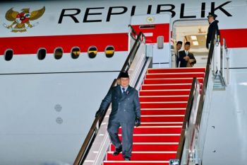 President Prabowo arrives in Seoul for official South Korea visit