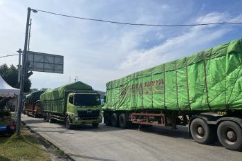 Kemacetan kendaraan truk barang di Pelabuhan Bakauheni mulai terurai