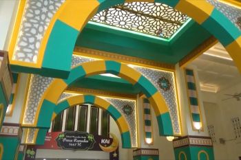 Sambut pemudik, Stasiun Yogyakarta bersolek ornamen ala Masjid Nabawi