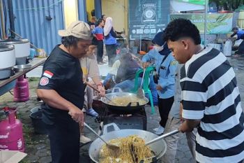 Tagana dirikan dapur umum untuk penyediaan makan bagi korban banjir