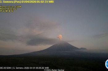 Gunung Semeru alami 16 kali gempa letusan selama enam jam terakhir pada Rabu dini hari