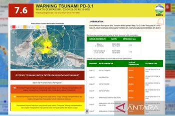 Gempa magnitudo 7,6 terasa hingga Gorontalo