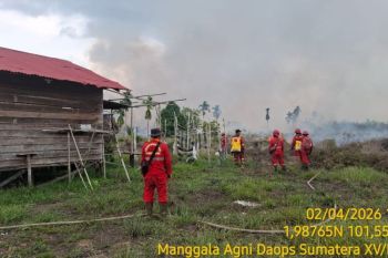 Tim Manggala Agni menginap empat hari di pondok warga demi padamkan karhutla di Rupat Bengkalis