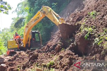 Hujan deras picu longsor di Sumedang, tiga titik jalan tertutup