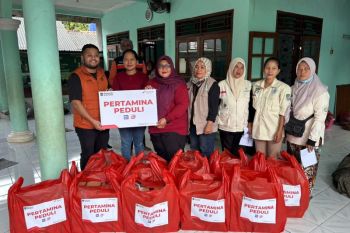 Pertamina Patra Niaga RJBB hadir berikan bantuan di Posko Pengungsian SPBE Cimuning