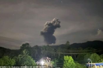 PGA laporkan Gunung Dukono Maluku Utara masih semburkan abu vulkanik