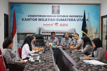 Kemenkum Sumut fasilitasi harmonisasi tiga rancangan peraturan Bupati Nias Utara