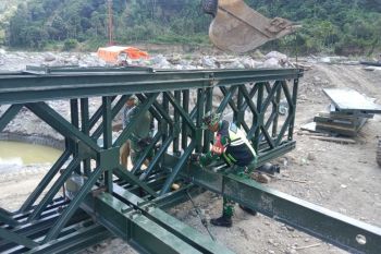 Kodam IM percepat bangun jembatan Bailey di Aceh Tengah