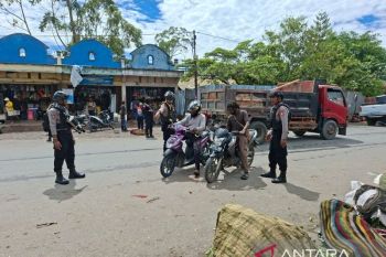Polres sosialisasikan pesan kamtibmas di dua lokasi pasar Jayawijaya
