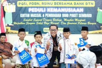 Ratusan anak ikuti Khitan Massal Gratis oleh PDBN, PGSI dan RSINU kerja sama Bank BTN