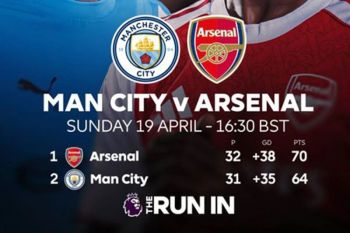 Jadwal Liga Inggris: Man City berpeluang pangkas jarak dengan Arsenal