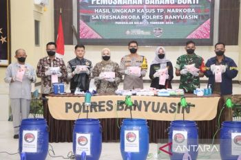 Polres Banyuasin ungkap 35 kasus narkoba periode Januari-Maret 2026