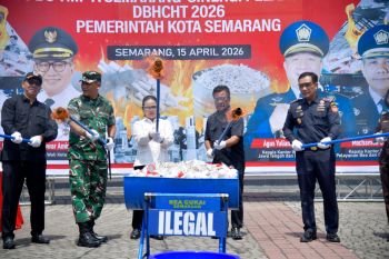 Sebanyak 7,3 juta rokok ilegal dimusnahkan di Semarang