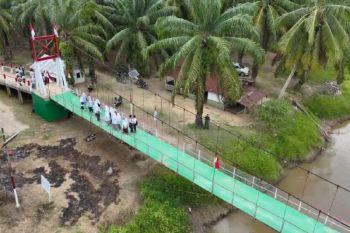 TNI selesaikan jembatan di Labuhanbatu Selatan permudah akses warga
