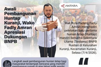 Awali Pembangunan Huntap Kuranji, Wako Fadly Amran apresiasi dukungan BNPB