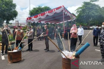 Bupati Bangka Selatan apresiasi pemusnahan 214 item barang bukti tindak pidana umum