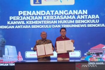 LKBN ANTARA Bengkulu dan Kemenkum teken kerja sama pemberitaan