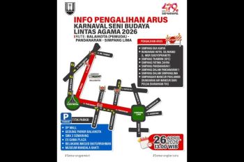 Sejumlah kantong parkir untuk penonton Pawai Ogoh-Ogoh Semarang