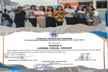Disdik raih juara lomba vokal grup perayaan Paskah Pemkot Palangka Raya