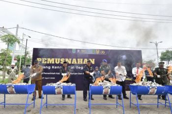 Bea Cukai Pasuruan musnahkan Rp6,39 miliar barang kena cukai ilegal