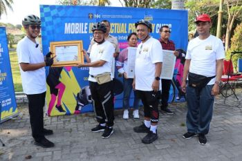 Kemenkum Kalteng hadirkan layanan KI dan gowes edukatif di CFD