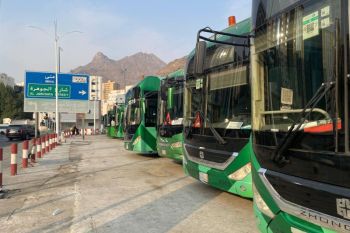 Bus Shalawat beroperasi selama 24 Jam siap layani jamaah calon haji Indonesia di Makkah