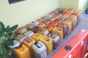 Satpolairud Pangkalpinang amankan dua tersangka dugaan penyalahgunaan BBM subsidi