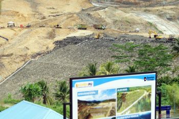 Progres pembangunan bendungan Bagong Trenggalek
