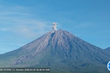 Aktivitas Gunung Semeru di Jawa Timur masih didominasi gempa letusan