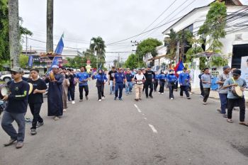 HSU gladi bersih untuk peringatan Hari Jadi Ke-74