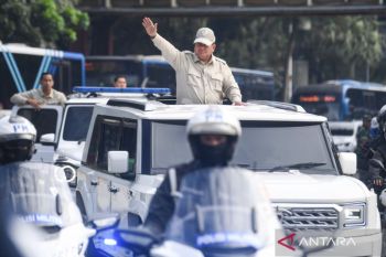 Presiden Prabowo hadiri perayaan Hari Buruh Internasional di Monas