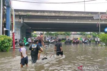 Puri Kembangan banjir, jasa gerobak raup keuntungan besar