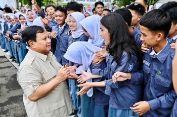 Presiden Prabowo sapa ratusan pelajar Jabar di Istana Kepresidenan