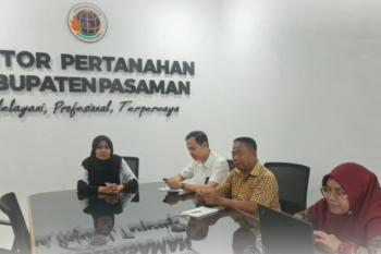 Kantor Pertanahan Pasaman zoom meeting bantuan teknis penambahan anggaran dan kegiatan
