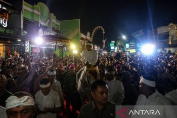 Ribuan warga padati jalan saksikan Kirab Budaya Milangkala Tatar Sunda di Karawang