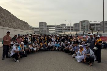 PIH KBIHU Cordova ajak ratusan jamaah haji Kampar maraton ke lokasi jamarot