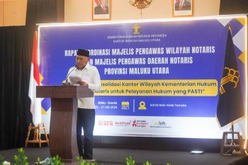 Rakor Notaris, Kemenkum Malut ingatkan pelayanan dan integritas notaris