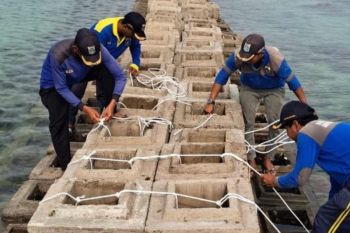 Pemkab rampungkan perbaikan tanggul pemecah gelombang Pulau Kelapa Dua