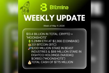 Bitmine Immersion Umumkan Kepemilikan ETH Capai 5,21 Juta Token dan Kepemilikan Kripto serta Uang Tunai Sebesar $13,4 Miliar
