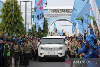 Presiden Prabowo tiba di Nganjuk untuk resmikan Museum Marsinah