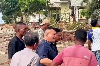 Banjir rob genangi rumah warga dan Huntara di Aceh Utara
