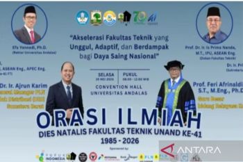 Fakultas Teknik UNAND gelar orasi ilmiah Dies Natalis ke-41, perkuat akselerasi menuju institusi unggul dan berdampak