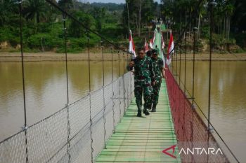 Aceh Tamiang punya  jembatan gantung terpanjang se-Indonesia